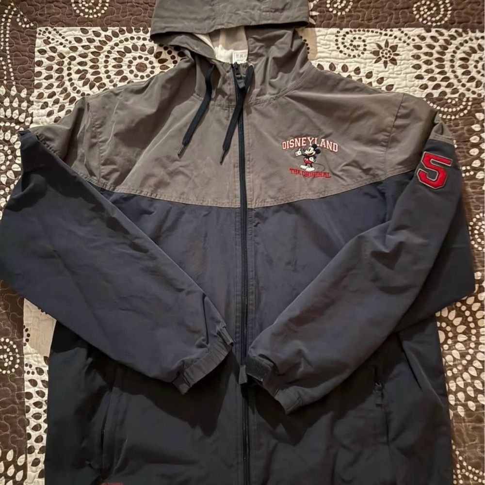 Disney Gray and Blue Windbreaker Jacket